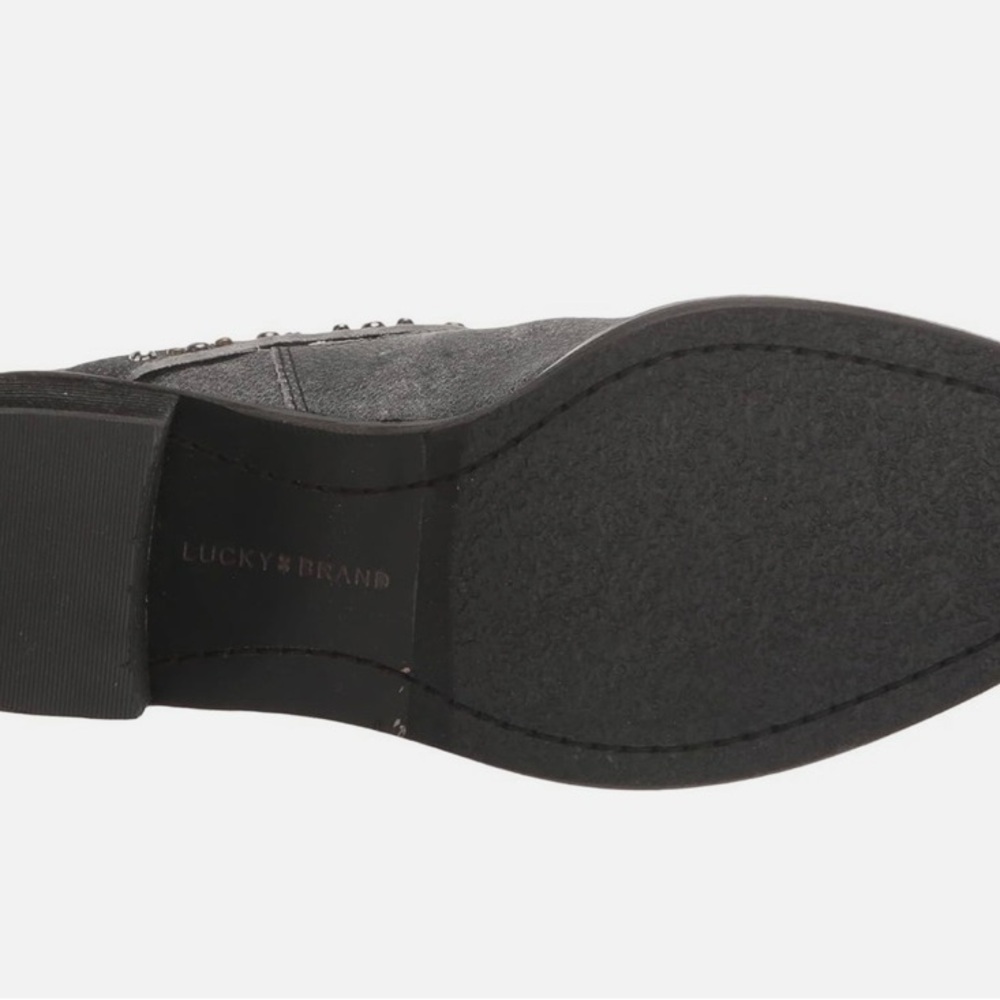 Lucky Brand Charcoal Studded Ankle Booties - Picture 6 of 8